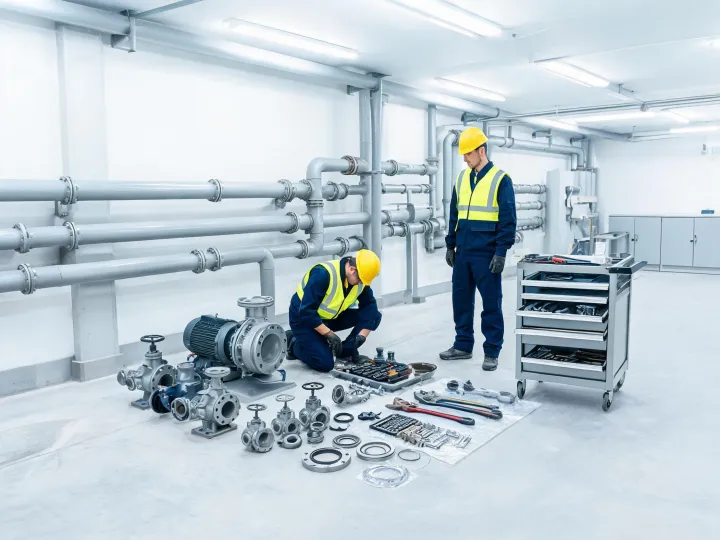 Industrial maintenance pump replacement